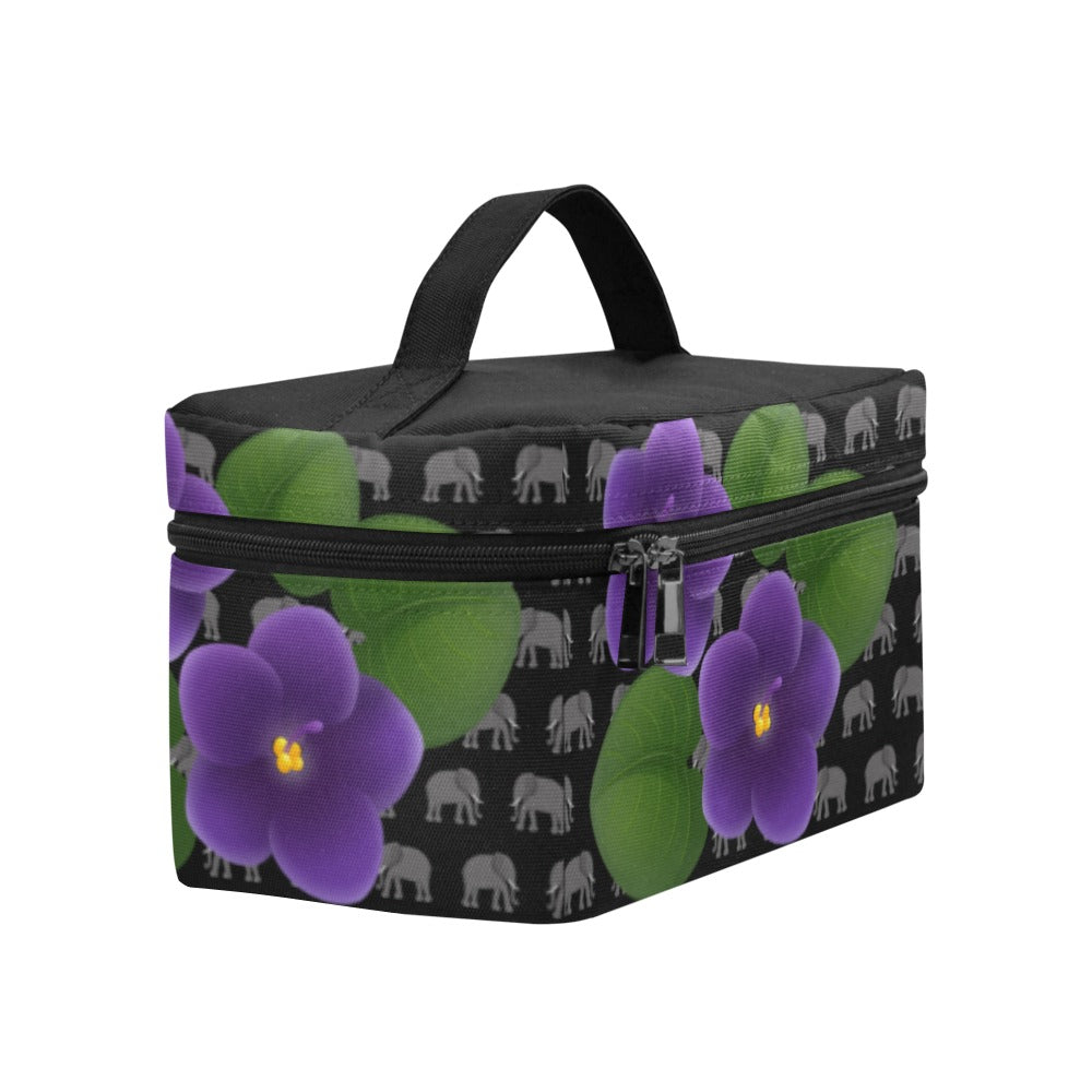 Violet and Elephant Cosmetic Bag