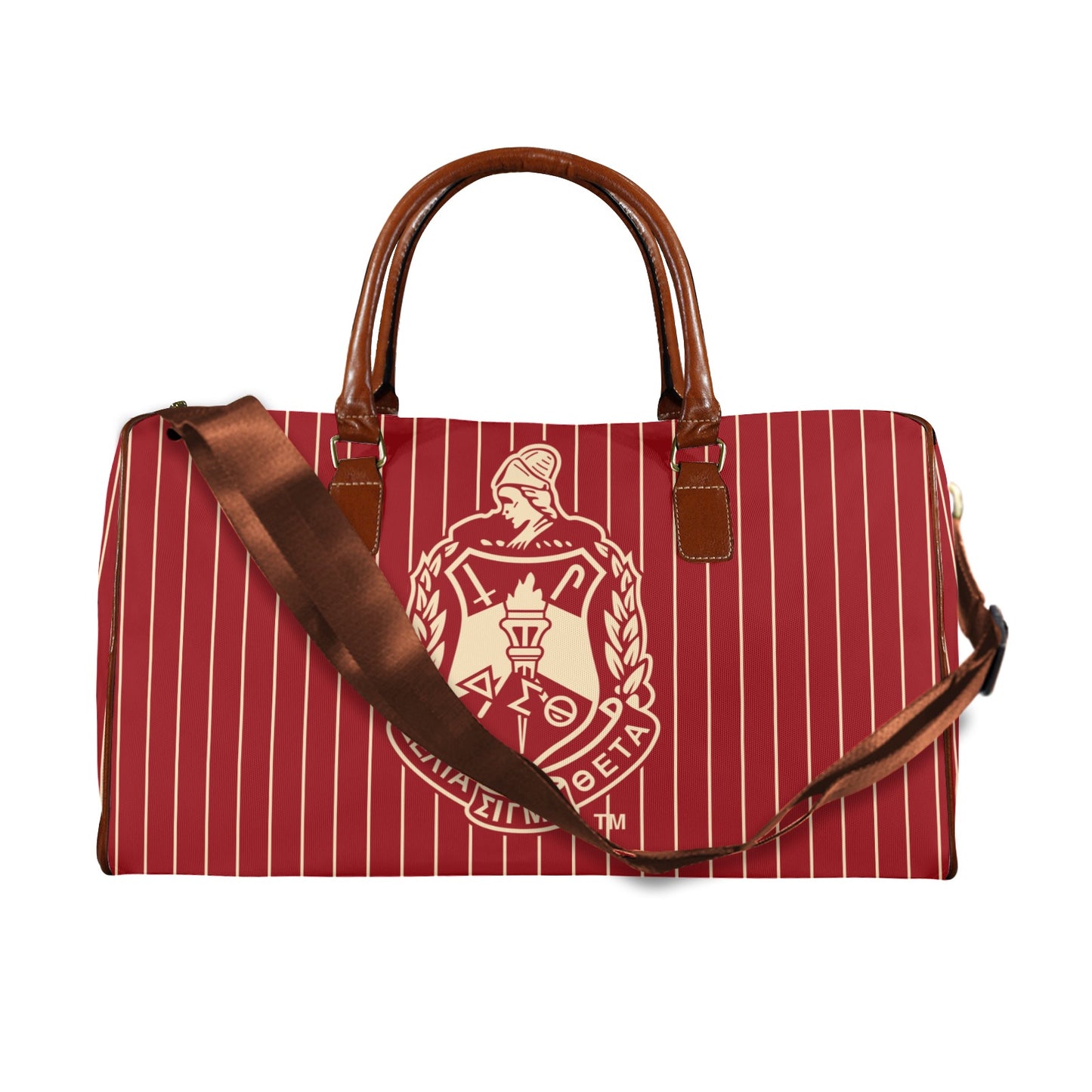 Crest Striped Duffle Bag