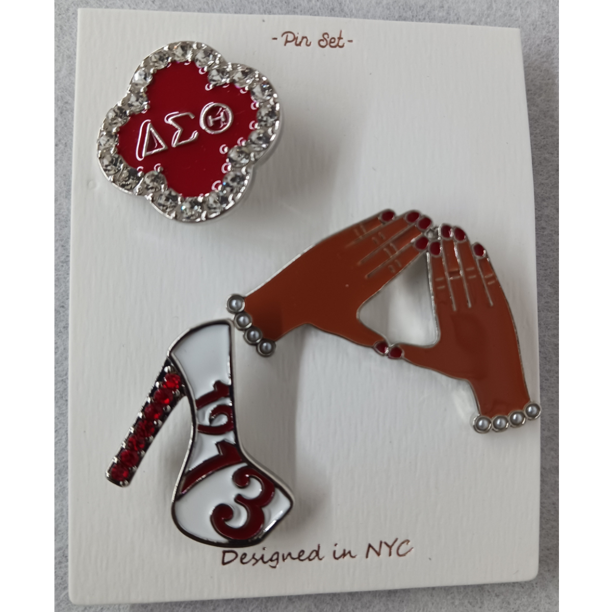 Sorority Brooch Pin Set