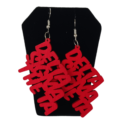 Delta Sigma Theta Wood Earrings