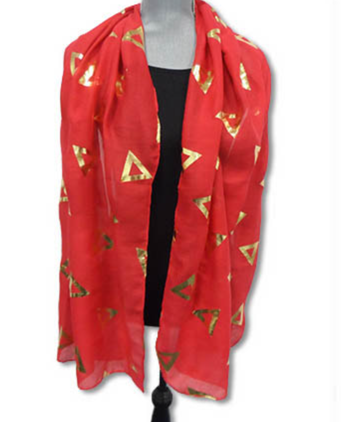 Delta Symbol Foil Scarf