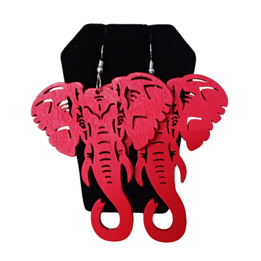 Elephant Wood Earrings