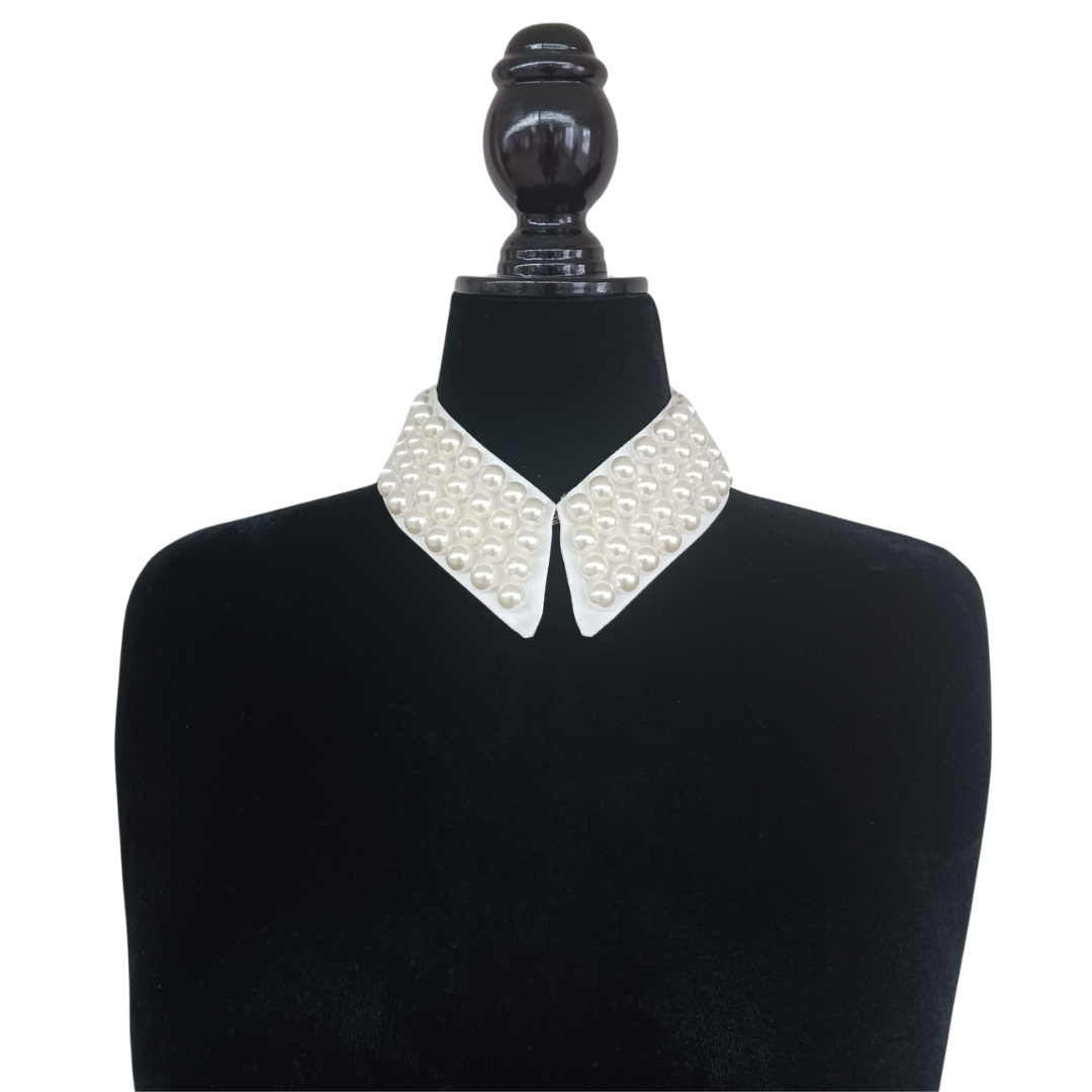Faux Pearl Collar
