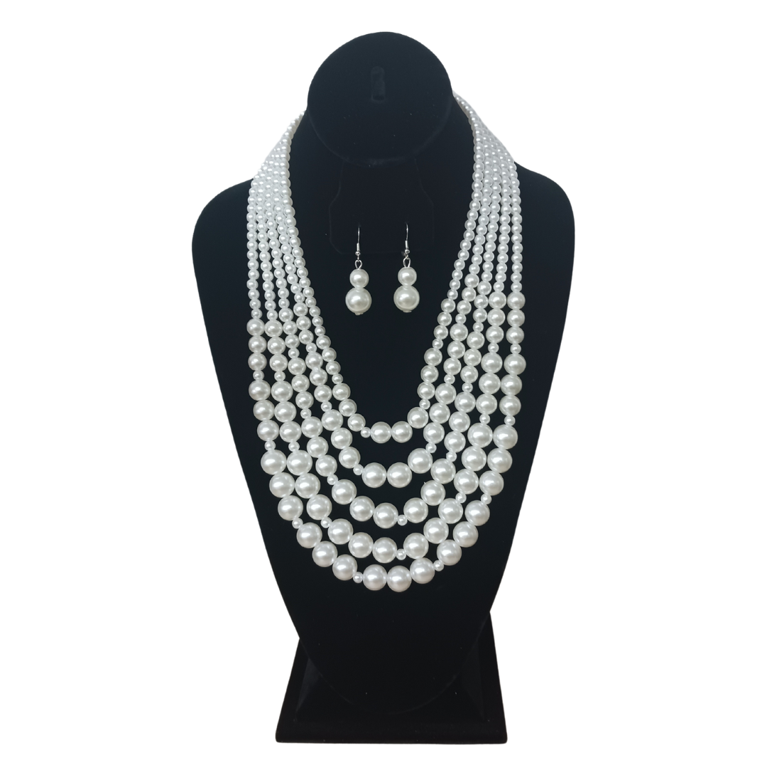 Multi-layer Pearls and Earring Sets