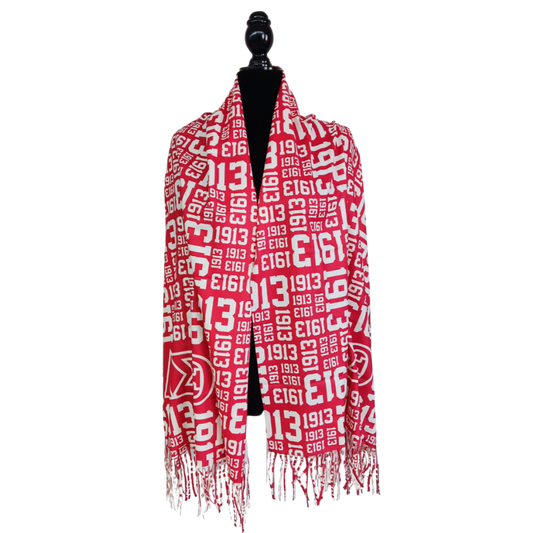 Red and Cream Shawl