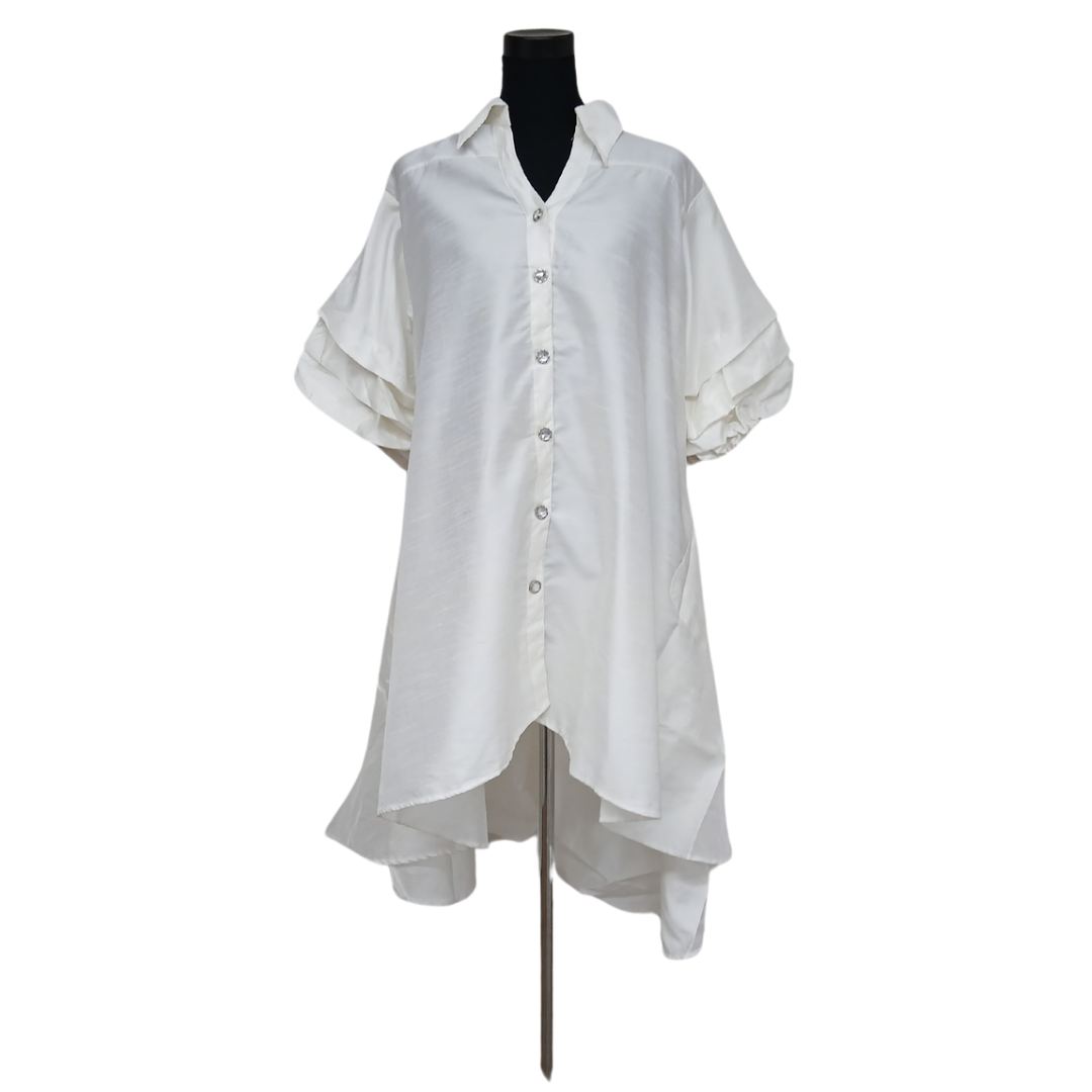 Hi-Low Button Down Shirt Dress