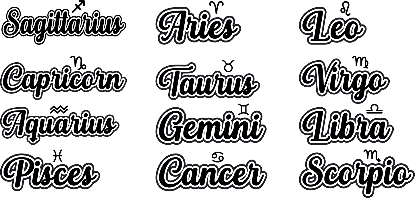 Zodiac Script Hoodie