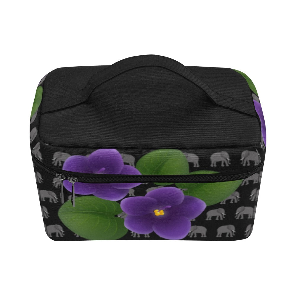 Violet and Elephant Cosmetic Bag