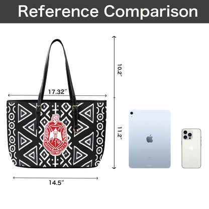 African Print Crest Tote