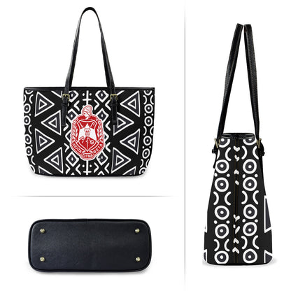 African Print Crest Tote