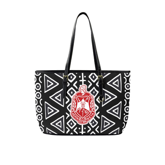 African Print Crest Tote