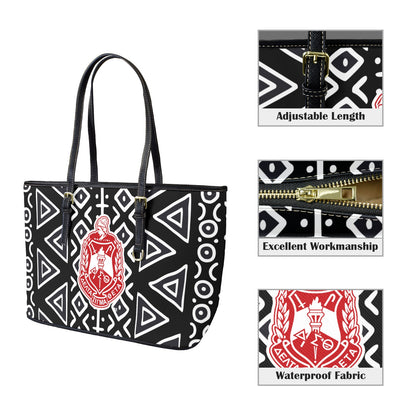 African Print Crest Tote