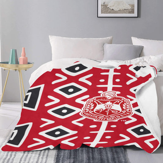 African Print Crest Fleece Blanket