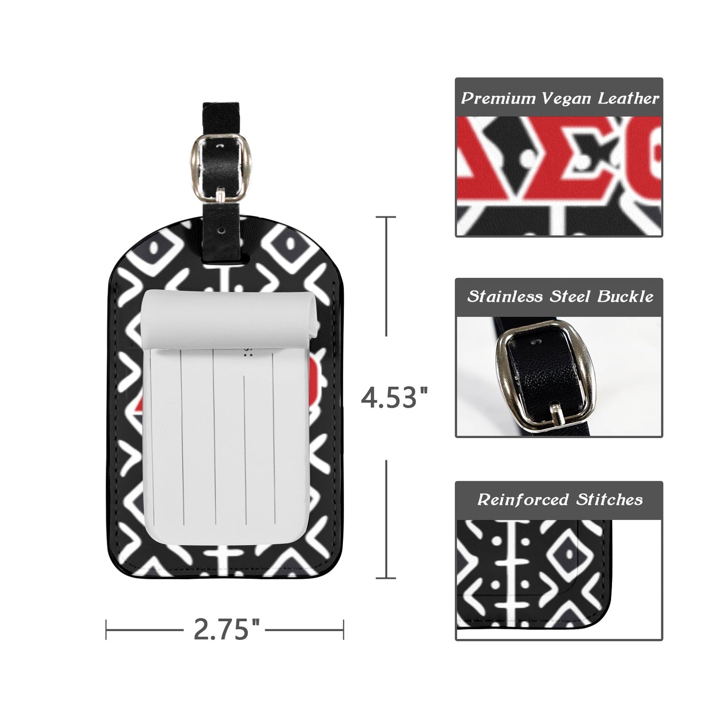 African Print DST Luggage Tags