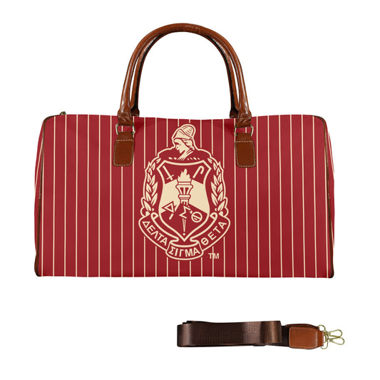 Crest Striped Duffle Bag