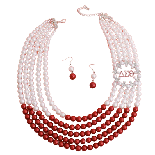 Pearl Necklace and Earring Set