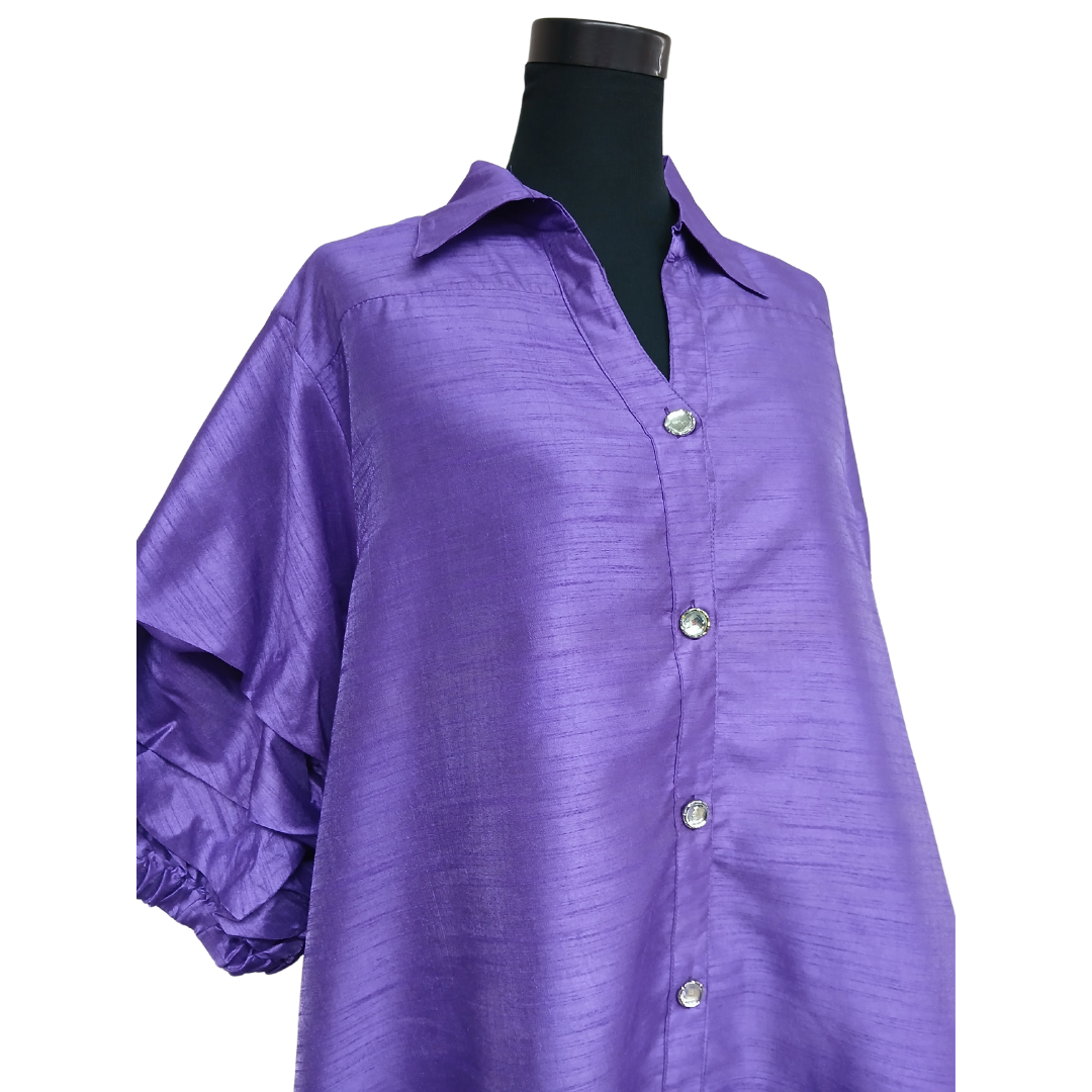 Hi-Low Button Down Shirt Dress