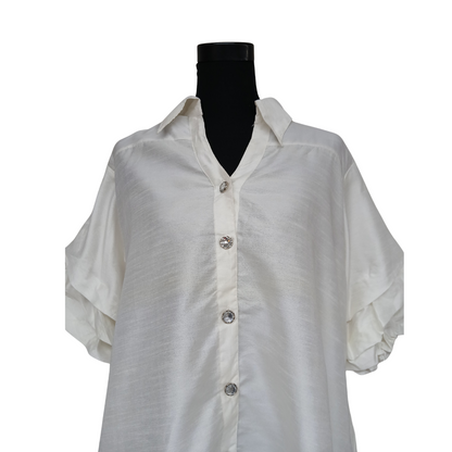 Hi-Low Button Down Shirt Dress
