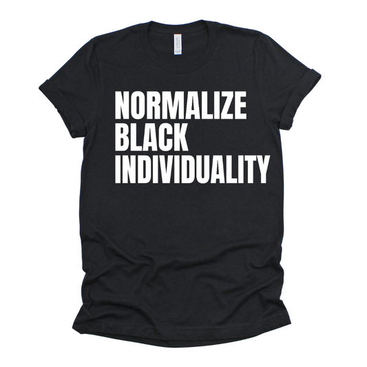 Normalize Black Individuality Tees