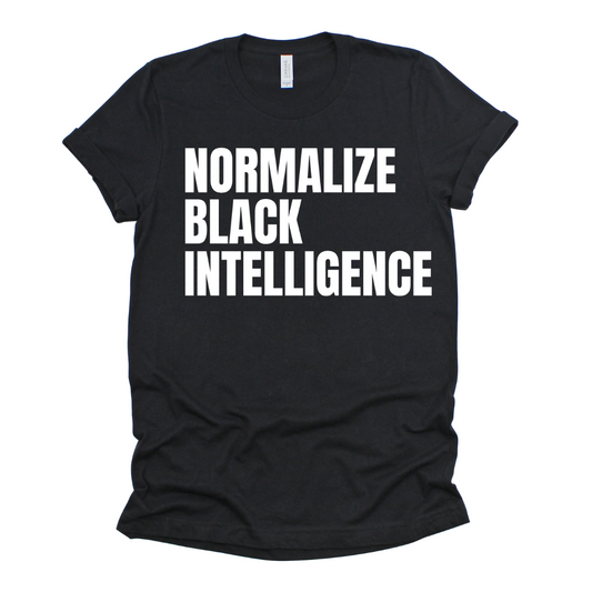 Normalize Black Intelligence Tees